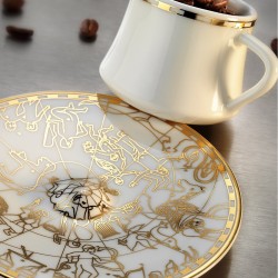 Koleksiyon Sufi Irısmano Türk Kahve Seti 6'lı Altın 31000027879